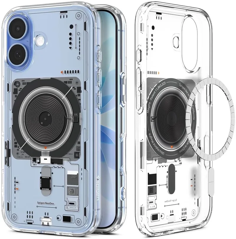 Ultra Hybrid MagFit - Hoesje Geschikt voor Apple iPhone 17 - Compatibel met MagSafe - Back Cover Neo One fra Spigen i Gennemsigtig – produktbillede