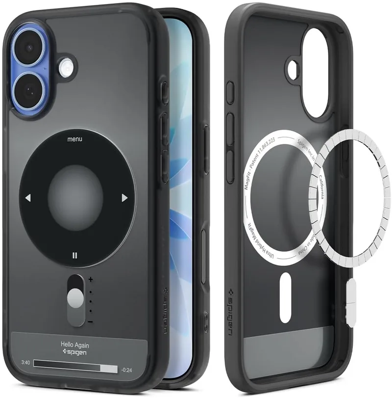 Ultra Hybrid MagFit - Hoesje Geschikt voor Apple iPhone 17 - Compatibel met MagSafe - Back Cover Classic von Spigen in Schwarz – Produktfoto