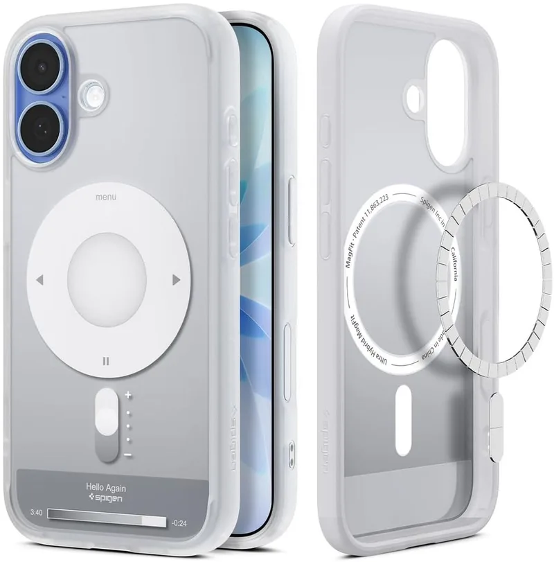 Ultra Hybrid MagFit - Hoesje Geschikt voor Apple iPhone 17 - Compatibel met MagSafe - Back Cover Classic fra Spigen i Sølv – produktbillede