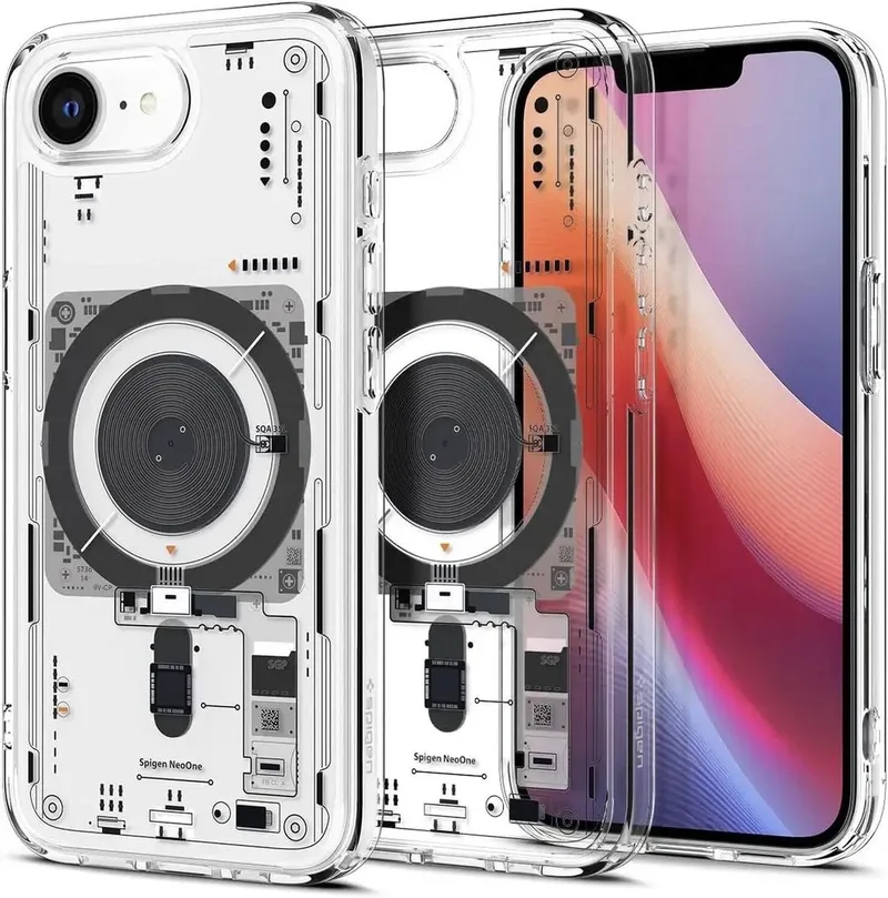 Ultra Hybrid MagFit - Hoesje Geschikt voor Apple iPhone 17e / 16e - Compatibel met MagSafe / Qi2 - Back Cover Neo One fra Spigen i Gennemsigtig – produktbillede