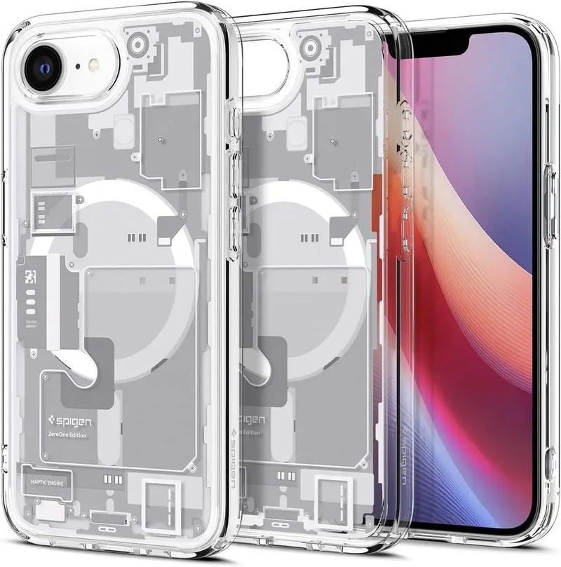 Ultra Hybrid MagFit - Hoesje Geschikt voor Apple iPhone 17e / 16e - Compatibel met MagSafe / Qi2 - Back Cover Zero One by Spigen in White – product photo