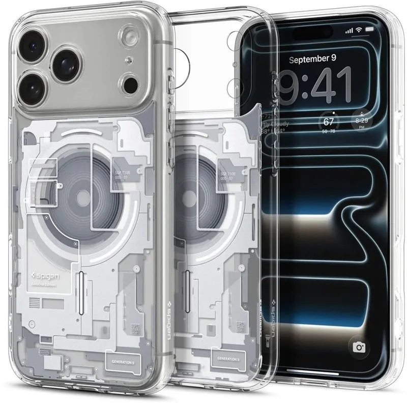 Ultra Hybrid MagFit - Hoesje Geschikt voor Apple iPhone 18 Pro / 17 Pro - Ultra Hybrid MagFit Case - Compatibel met MagSafe / Qi2 - Back Cover Transparant från Spigen i Vit – produktbild