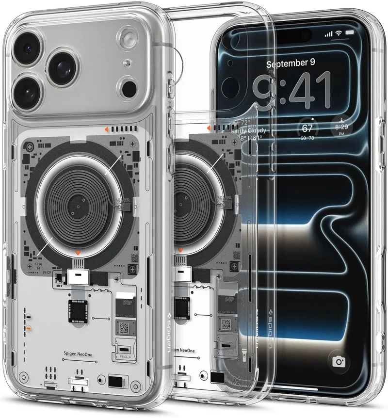 Ultra Hybrid MagFit - Hoesje Geschikt voor Apple iPhone 18 Pro / 17 Pro - Ultra Hybrid MagFit Case - Compatibel met MagSafe / Qi2 - Back Cover Neo One van Spigen in Transparant – productfoto