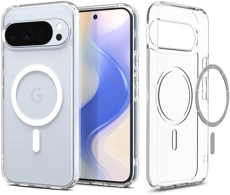 Ultra Hybrid MagFit - Hoesje Geschikt voor Google Pixel 10 Pro XL - Compatibel met MagSafe / Qi2 - Back Cover Transparant by Spigen in White – product photo