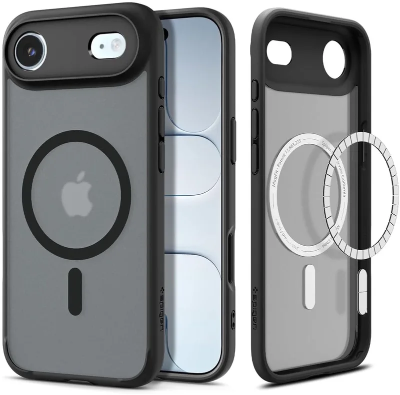 Ultra Hybrid MagFit - Hoesje Geschikt voor iPhone Air - Compatibel met MagSafe - Back Cover Frost de Spigen en Noir – photo produit