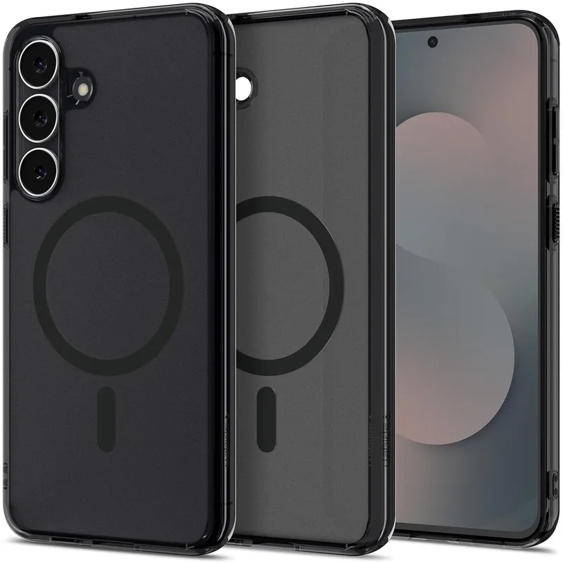 Ultra Hybrid MagFit - Hoesje Geschikt voor Samsung Galaxy S25 FE - Compatibel met MagSafe / Qi2 - Back Cover Frost von Spigen in Schwarz – Produktfoto