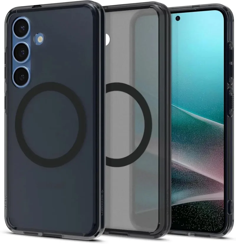Ultra Hybrid MagFit - Hoesje Geschikt voor Samsung Galaxy S25 - Compatibel met MagSafe / Qi2 - Back Cover Frost von Spigen in Schwarz – Produktfoto