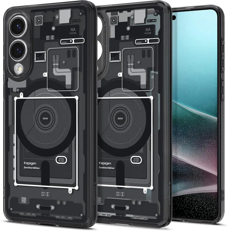 Ultra Hybrid MagFit - Hoesje Geschikt voor Samsung Galaxy S25 Edge - Compatibel met MagSafe / Qi2 - Back Cover Zero One by Spigen in Black – product photo