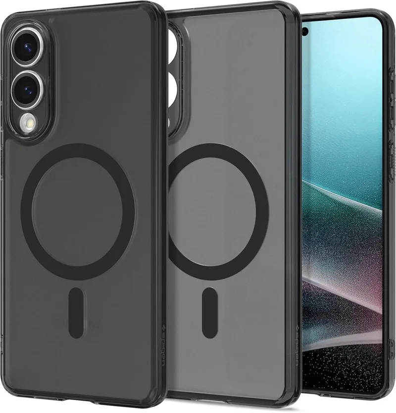 Ultra Hybrid MagFit - Hoesje Geschikt voor Samsung Galaxy S25 Edge - Compatibel met MagSafe / Qi2 - Back Cover von Spigen in Schwarz – Produktfoto