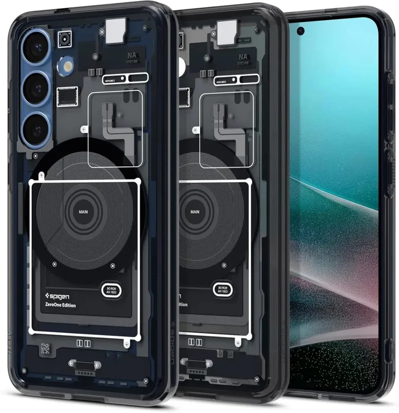 Ultra Hybrid MagFit Samsung Galaxy S25 Hoesje Back Cover Zero One de Spigen en Noir – photo produit