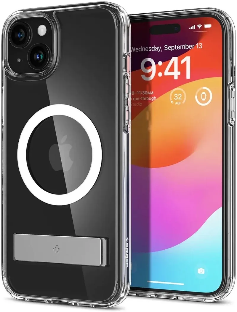 Ultra Hybrid MagSafe Apple iPhone 15 Plus Hoesje från Spigen i Transparent – produktbild