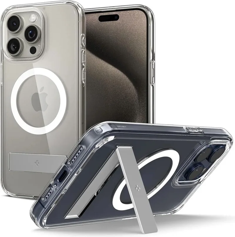 Ultra Hybrid MagSafe Apple iPhone 15 Pro Max Hoesje von Spigen in Transparent – Produktfoto