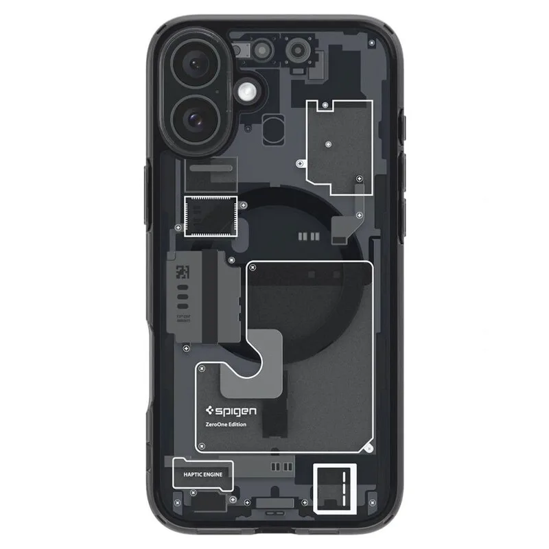 Ultra Hybrid MagSafe Zero One für iPhone 16 – Dunkelgrau by Spigen – product photo