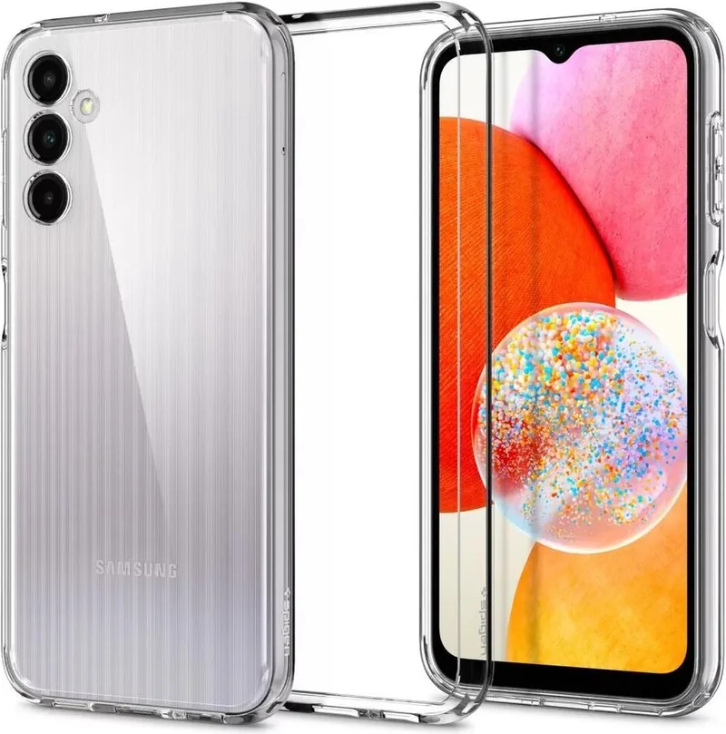 Ultra Hybrid Samsung Galaxy A14 Hoesje Back Cover de Spigen en Transparent – photo produit