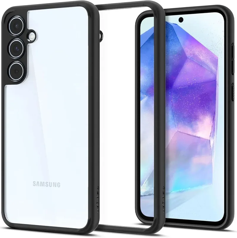Ultra Hybrid Samsung Galaxy A55 Hoesje Back Cover Matte by Spigen in Black – product photo