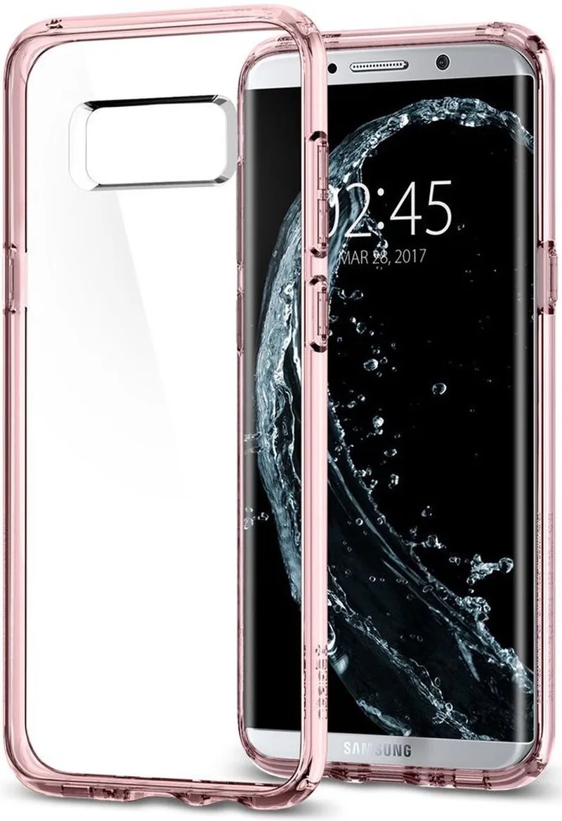 Ultra Hybrid Samsung Galaxy S8 Violet de Spigen en Transparent – photo produit