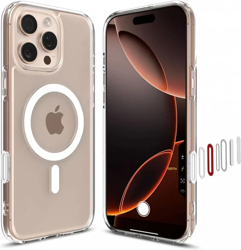 Ultra Hybrid T MagFit Hoesje Geschikt voor Apple iPhone 16 Pro Max - Back Cover Compatibel met MagSafe von Spigen in Weiß – Produktfoto