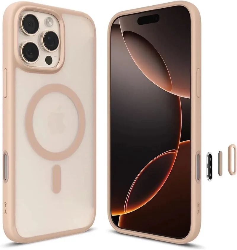 Ultra Hybrid T MagFit Hoesje Geschikt voor Apple iPhone 16 Pro - Back Cover Compatibel met MagSafe / Qi2 von Spigen in Rosa – Produktfoto