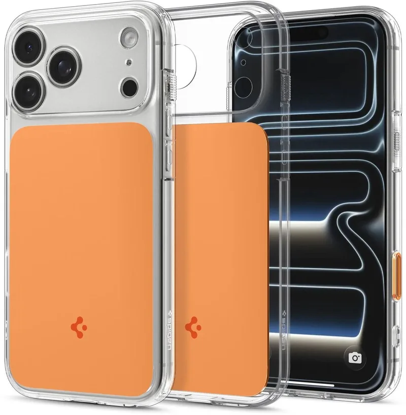 Ultra Hybrid T MagFit Hoesje Geschikt voor Apple iPhone 18 Pro / 17 Pro - Back Cover Compatibel met MagSafe / Qi2 fra Spigen i Orange – produktbillede