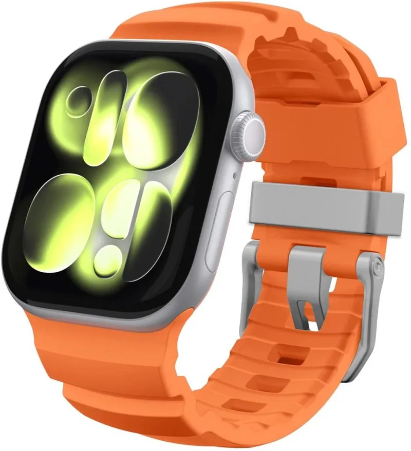 WBS2 Bandje Geschikt voor Apple Watch 1/2/3/4/5/6/7/8/9/10/11/SE/Ultra 49MM / 46MM / 45MM / 44MM / 42MM by Spigen in Orange – product photo