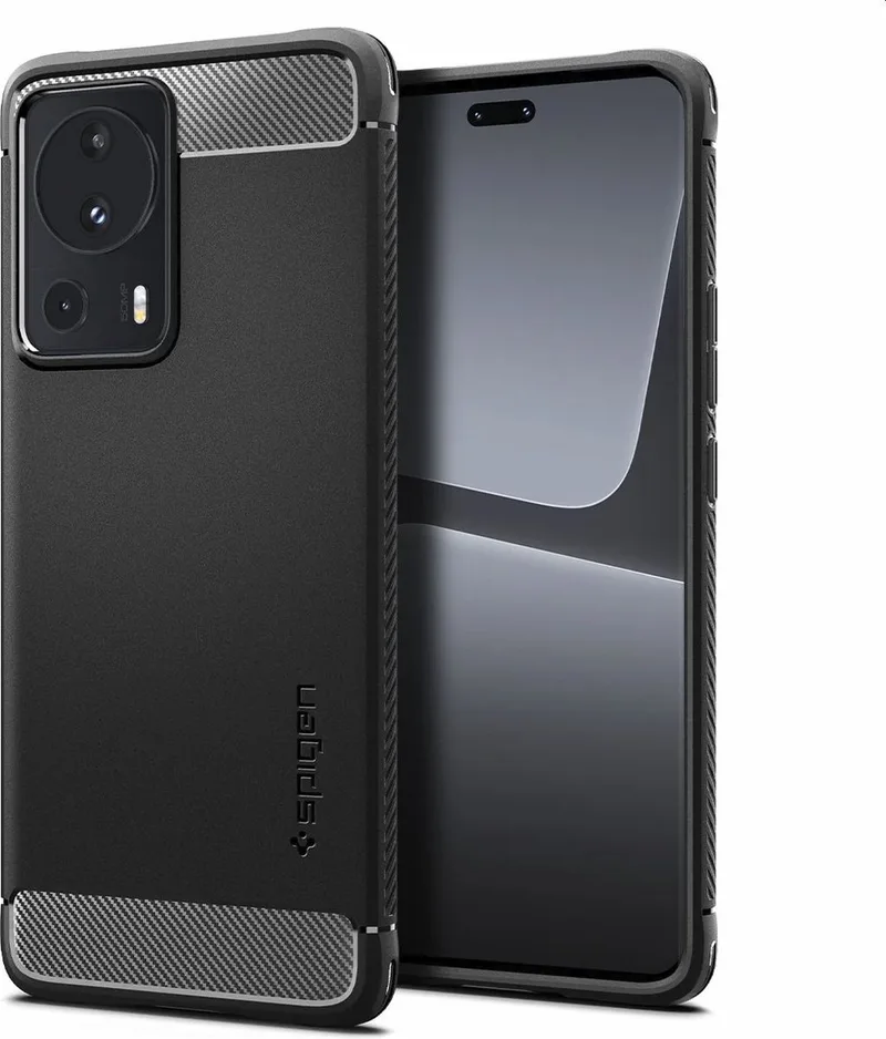 Xiaomi 13 Lite hoesje - Rugged Armor från Spigen i Svart – produktbild