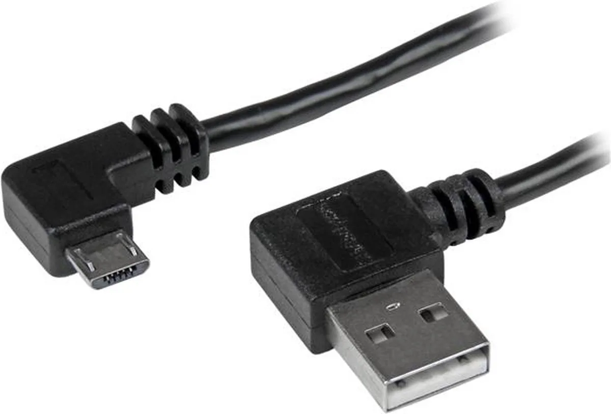 Micro-USB kabel met rechts haakse connectors - M/M - 2m fra StarTech.com i Sort – produktbillede