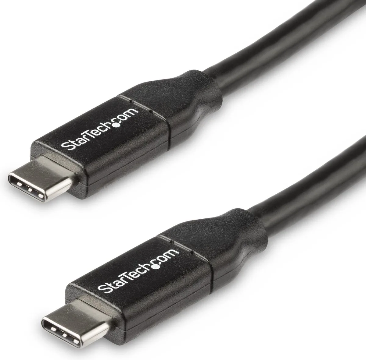 StarTech 0,5 meter USB-C kabel - 5A/100W PD USB 2.0 USB-IF cert. från StarTech.com i Svart – produktbild