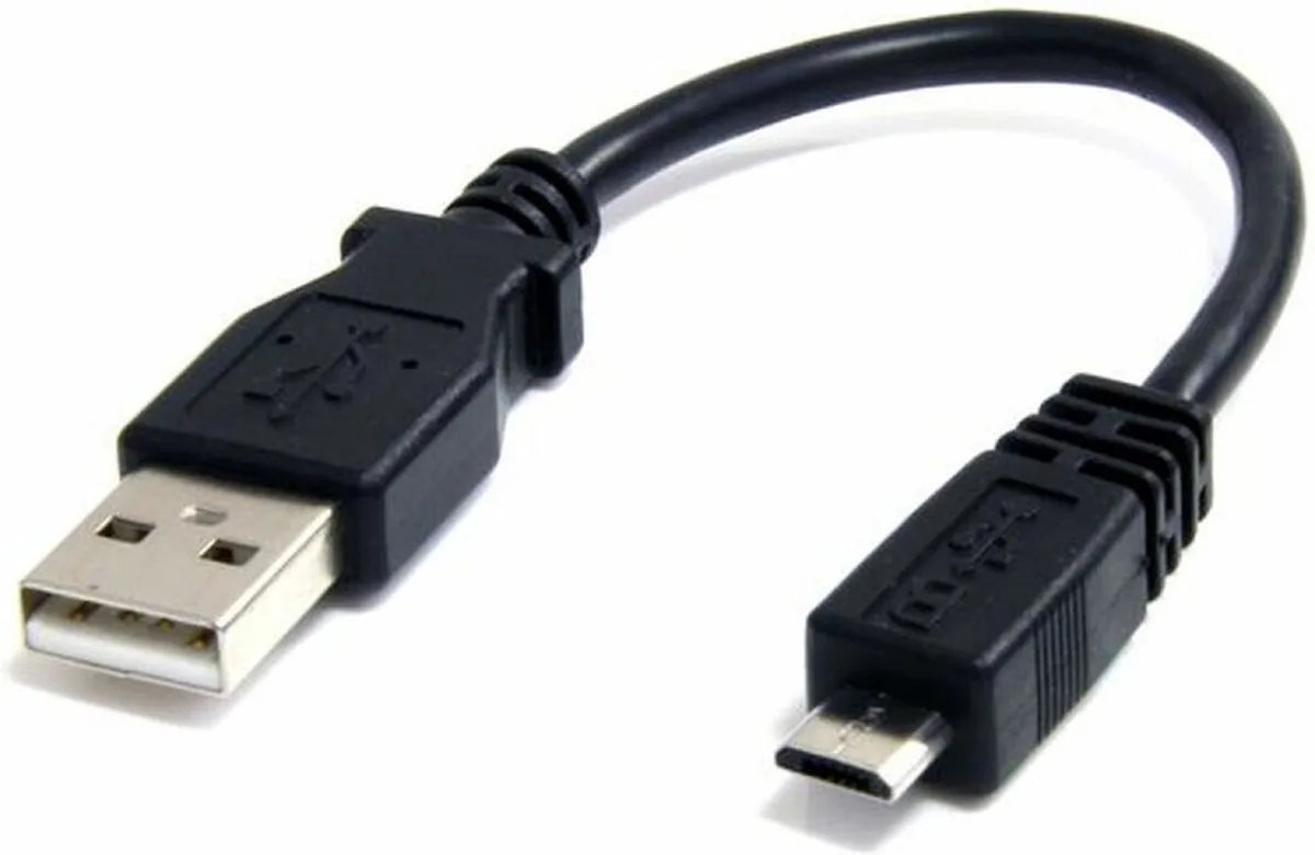 Startech Mikro A Til Mikro B Usb-kabel 15 Cm fra StarTech.com i Sort – produktbillede