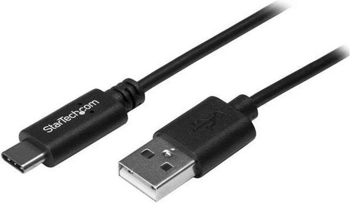 StarTech 2 meter USB-A naar USB-C Kabel M/M - USB 2.0 - 10 stuks fra StarTech.com i Sort – produktbillede