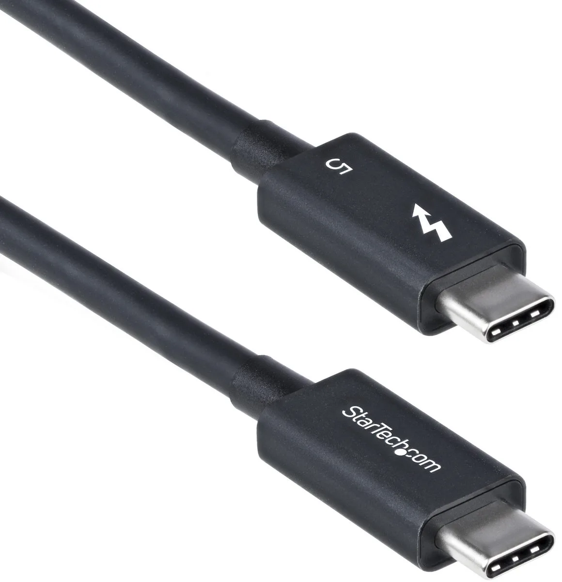 StarTech.com 1m Thunderbolt 5 Kabel, 80Gbps/Tot 120Gbps, 240W PD EPR, 8K 60Hz, Thunderbolt-Gecertificeerde Kabel, Compatibel met Thunderbolt 4/USB4/USB-C by StarTech.com in Black – product photo