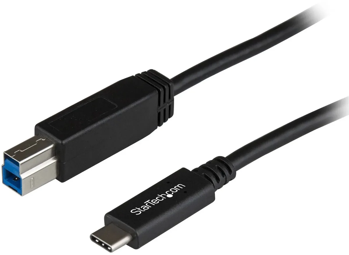 StarTech.com 1m USB-B naar USB-C Kabel, USB 10Gbps, USB 3.2 Gen 2 Type C naar USB-B Data Transfer Kabel by StarTech.com in Black – product photo