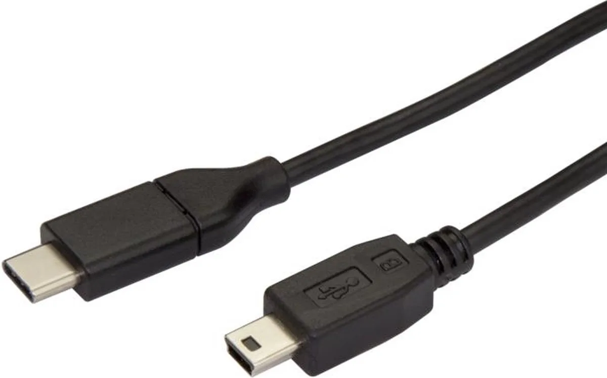 StarTech.com 2m USB-C naar Mini-USB Kabel, USB 2.0, Type C naar Mini-USB Data Transfer Kabel de StarTech.com en Noir – photo produit
