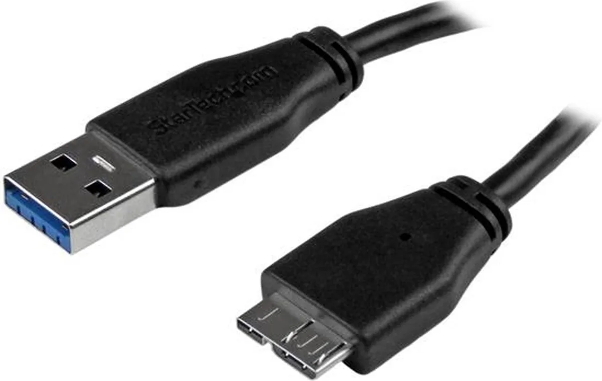 Startech 6 Zoll Dünner Usb 3.0 Micro B Kabel 15 Cm von StarTech.com in Schwarz – Produktfoto