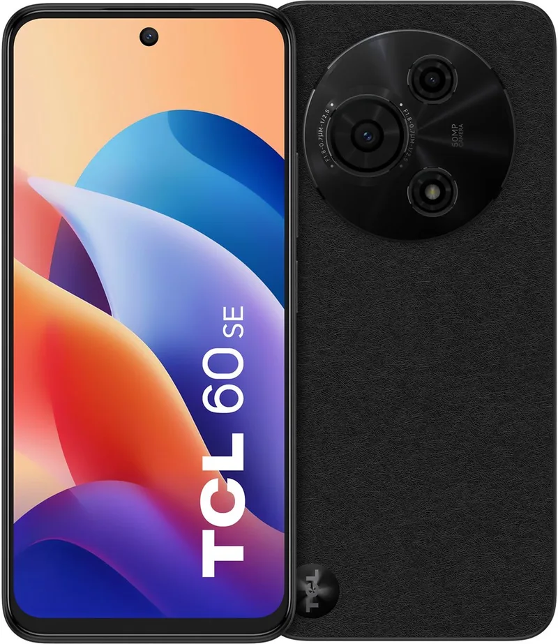 TCL 60 SE 17 cm (6.7") Dual SIM Android 15 4G USB Type-C 8 GB 512 GB 5200 mAh van TCL in Zwart – productfoto