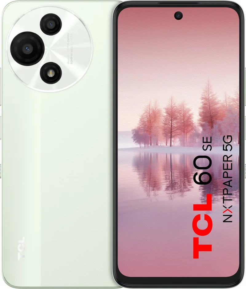 TCL 60 SE NXTPAPER 5G 17 cm (6.7") Android 15 USB Type-C 8 GB 256 GB 5200 mAh Groen, Muntkleur by TCL in Green, Muntkleur – product photo