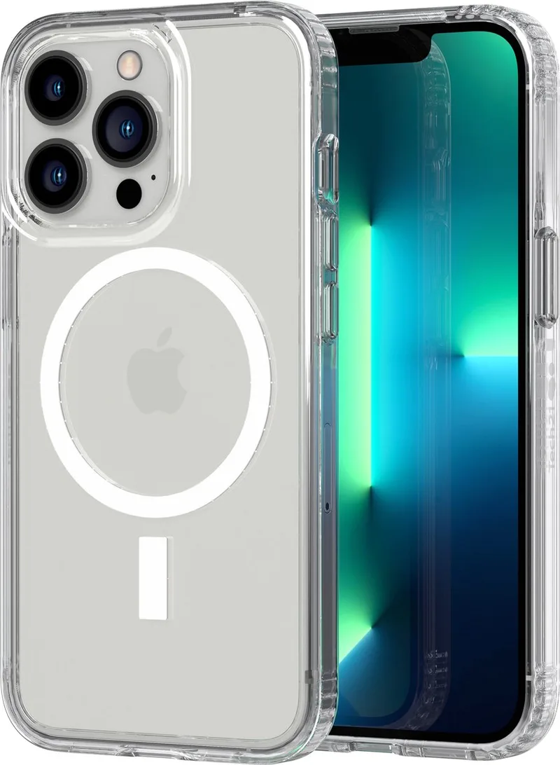 Evo Clear - iPhone 13 Pro hoesje - Schokbestendig telefoonhoesje - Geschikt voor MagSafe - 3,6 meter valbestendig by Tech21 in Transparent – product photo