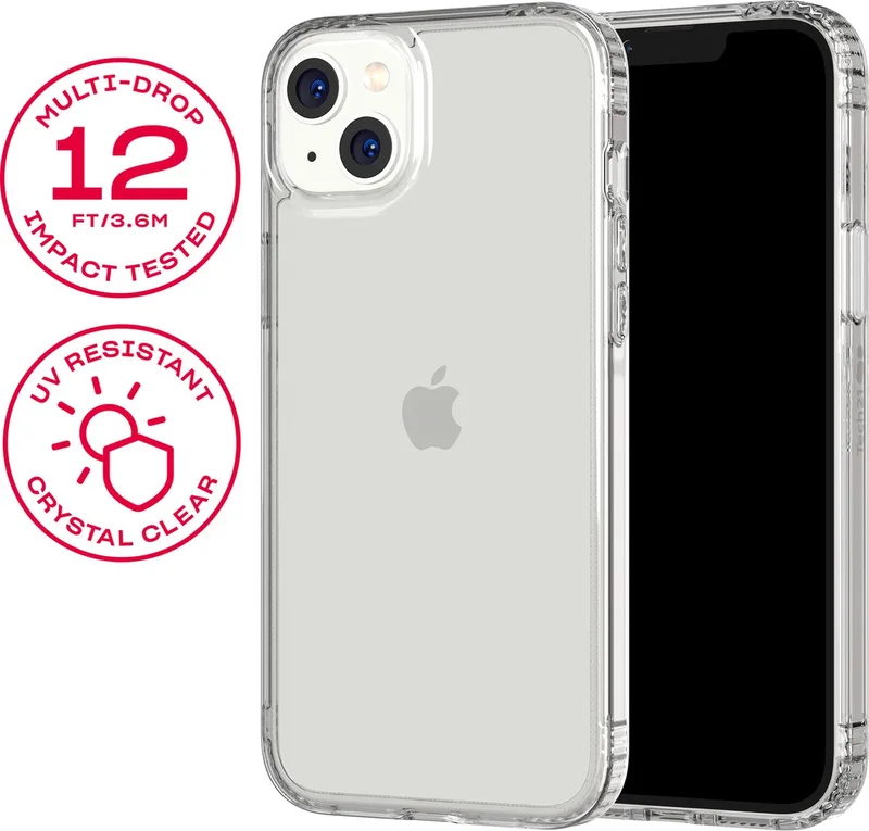 Evo Clear - iPhone 14 Plus hoesje - Schokbestendig telefoonhoesje - 3,6 meter valbestendig by Tech21 in Transparent – product photo