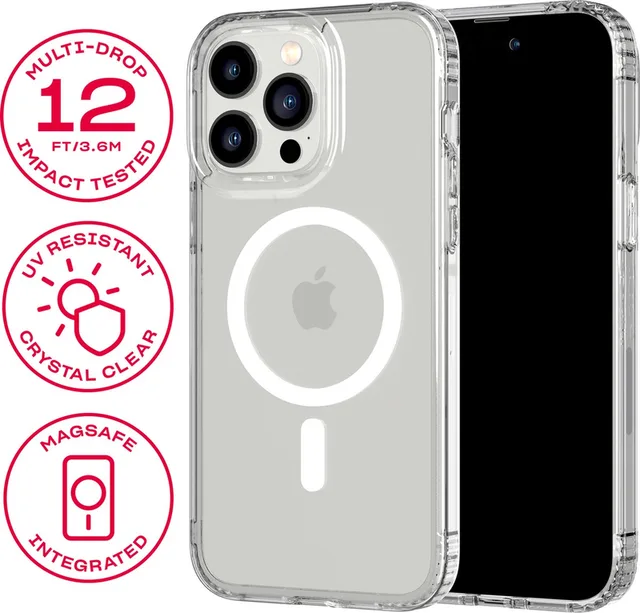Evo Clear - iPhone 14 Pro Max telefoonhoesje - Schokbestendig - MagSafe - 3,6 meter valbestendig