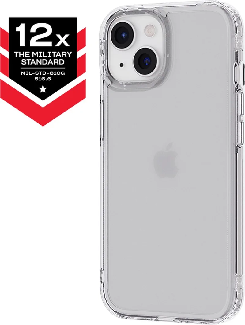 Evo Clear - iPhone 15/iPhone 16e hoesje - Schokbestendig telefoonhoesje - 3,6 meter valbestendig van Tech21 in Transparant – productfoto