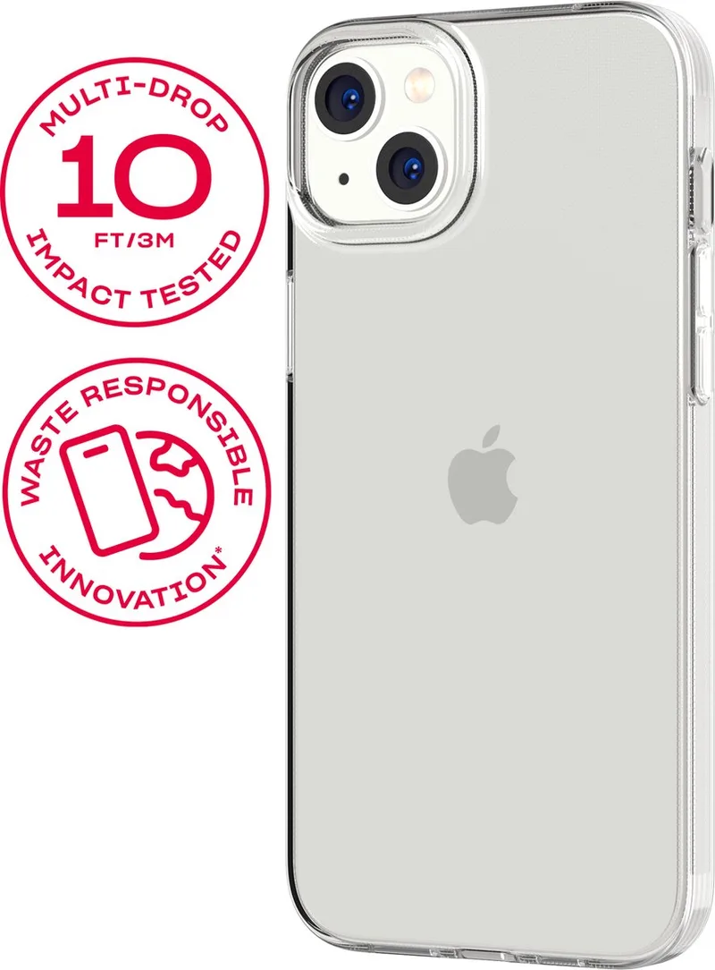 Evo Lite Clear hoesje voor iPhone 14 Plus von Tech21 in Semi-Transparant – Produktfoto