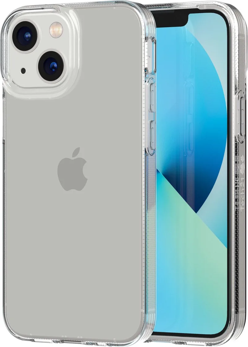 Evo Lite Clear - iPhone 13 Mini hoesje - Flexibel schokbestendig telefoonhoesje - Mat - 2,4 meter valbestendig by Tech21 in Transparent – product photo