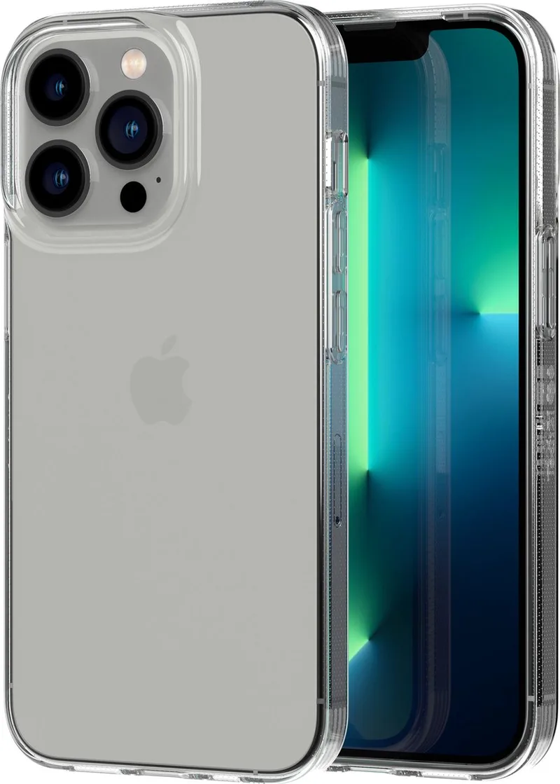 Evo Lite Clear - iPhone 13 Pro hoesje - Flexibel schokbestendig telefoonhoesje - Mat transparant - 2,4 meter valbestendig by Tech21 in Semi-Transparant – product photo