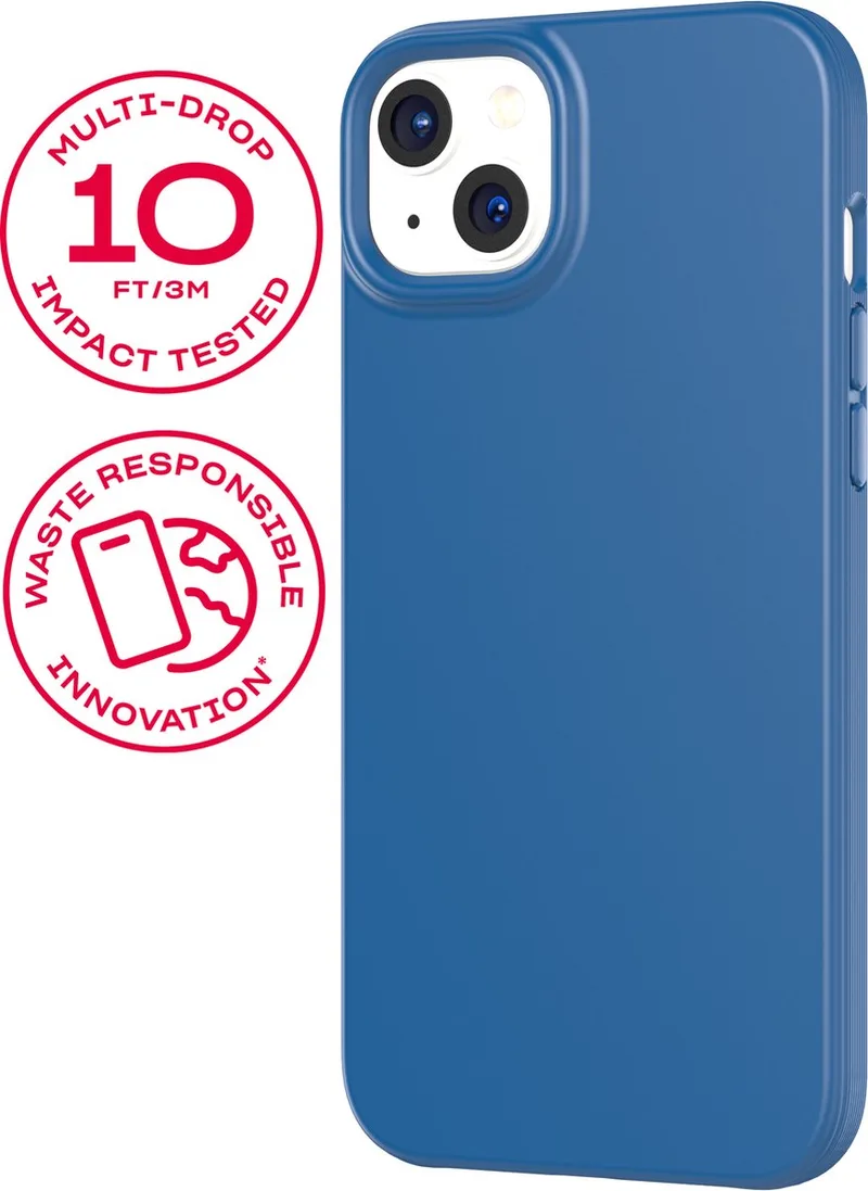 Evo Lite - iPhone 14 Plus hoesje - Schokbestendig flexibel telefoonhoesje - 3 meter valbestendig by Tech21 in Blue – product photo