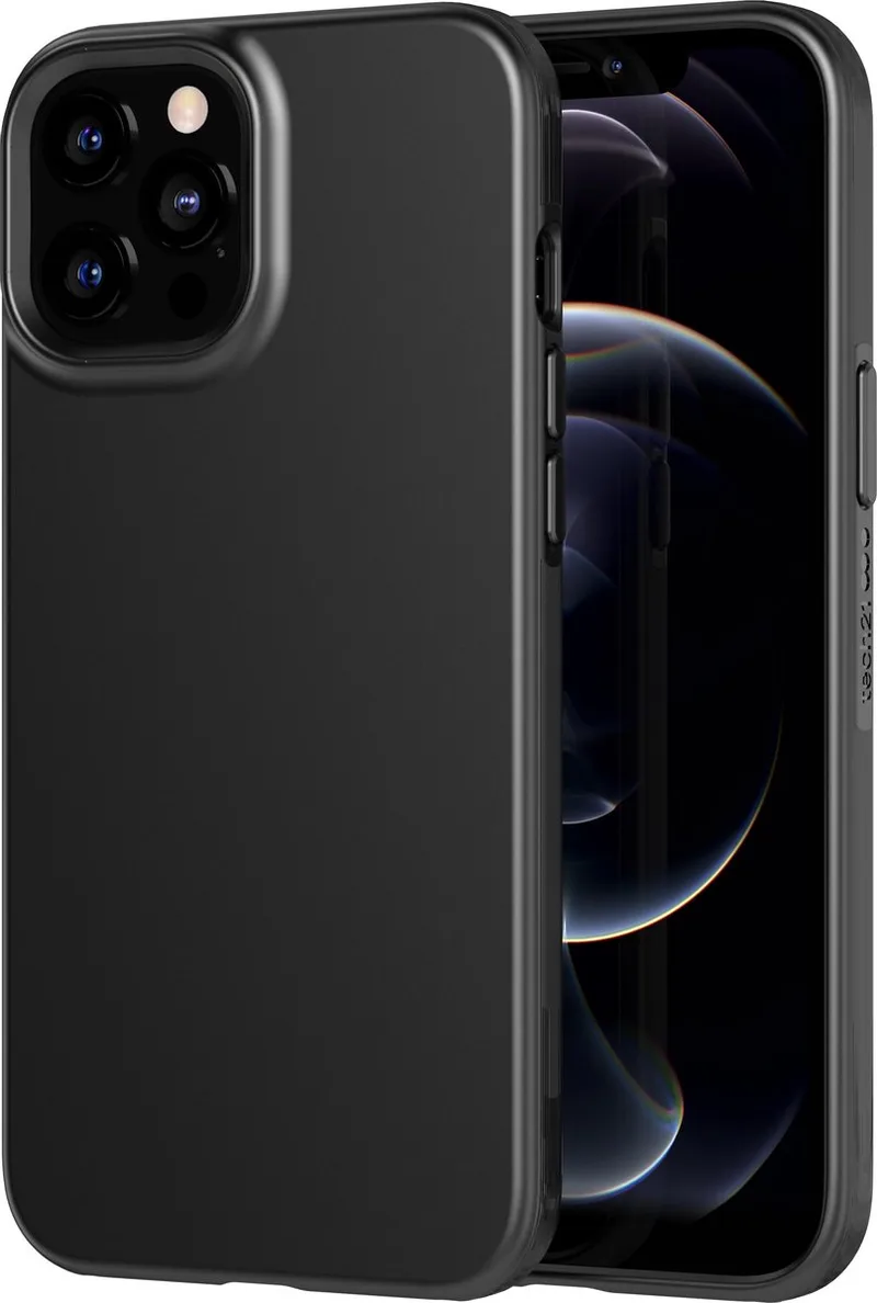 Evo Slim backcover voor iPhone 12 Pro Max - Charcoal Black - magnetische ring compatible från Tech21 i Svart – produktbild