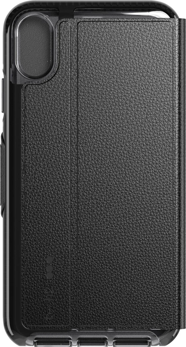 Evo Wallet Book Case voor iPhone Xs Max von Tech21 in Schwarz – Produktfoto