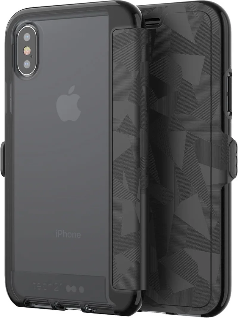 iPhone Xs/X Bookcase hoesje de Tech21 en Noir – photo produit