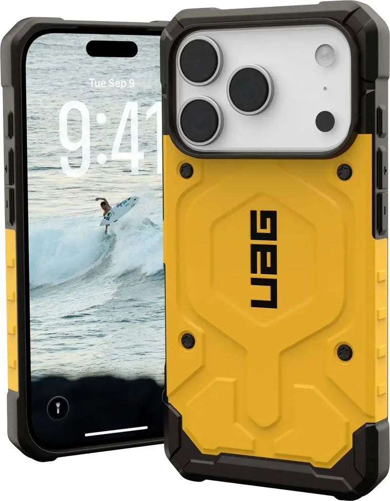 Case Apple iPhone 17 Pro von UAG in Gelb – Produktfoto