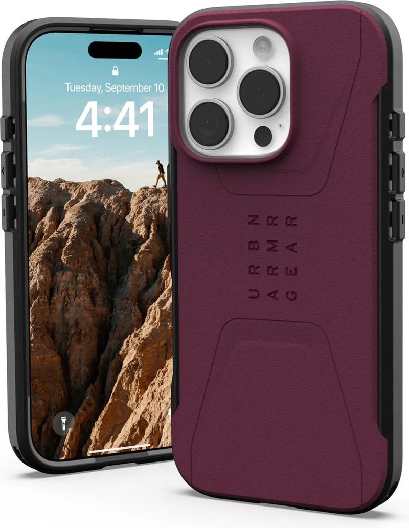 Civilian Mag geschikt voor iPhone 16 Pro Hoesje - bordeaux | bordeaux de UAG en Bordeaux – photo produit