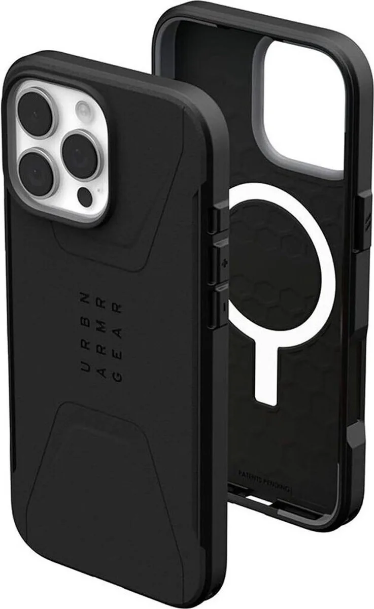 Civilian Mag geschikt voor iPhone 16 Pro Max Hoesje de UAG en Noir – photo produit