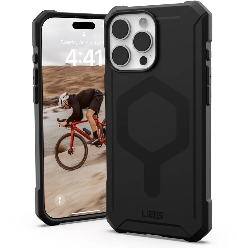 Essential Armor Hoesje Geschikt voor Apple iPhone 16 Pro Max | Compatibel met MagSafe | Back Cover fra UAG i Sort – produktbillede